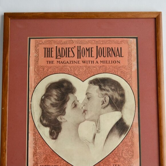 1904 Ladie's Home Journal February Front Cover Antique Framed - Picture 2 of 6